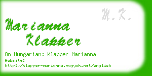 marianna klapper business card